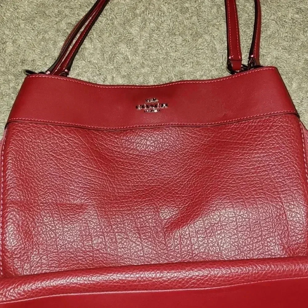 NEW, ‎COACH brand,  Red Wine/burgandy color,  shoudler bag - Picture 2 of 16